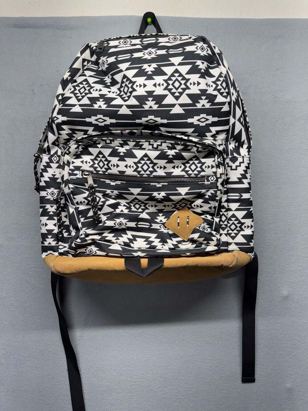 No Boundaries Black and White Aztec Print Geometric Backpack